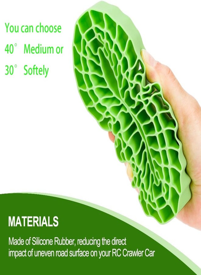 RCJUMPANT RC Tire Inserts,4PCS 1.55" Silicone Rubber Insert Foam, 30°/40° Dual Hardness, Waterproof for 95-97mm Tires (Green-30° Soft) - Image 3